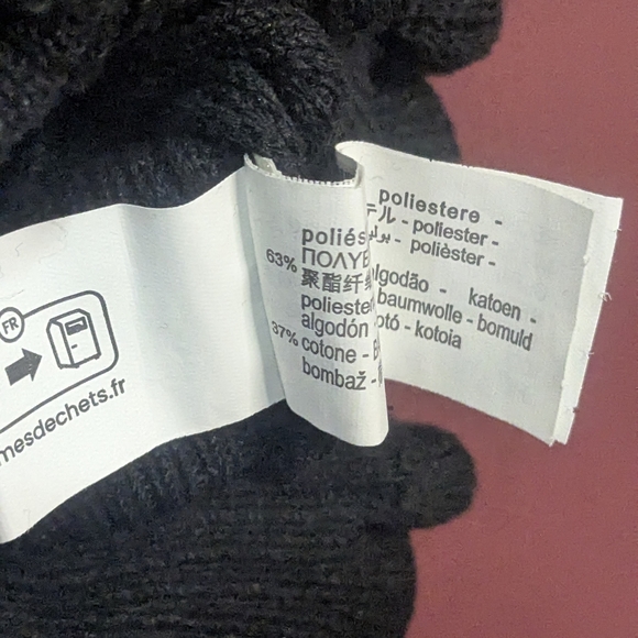 Zara Black Ruffle Hem Ribbed Crop Top - Picture 6 of 7